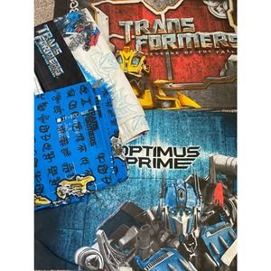 Vintage Transformers full  Bedding Set Fitted & Flat Sheet & 2 Pillowcases